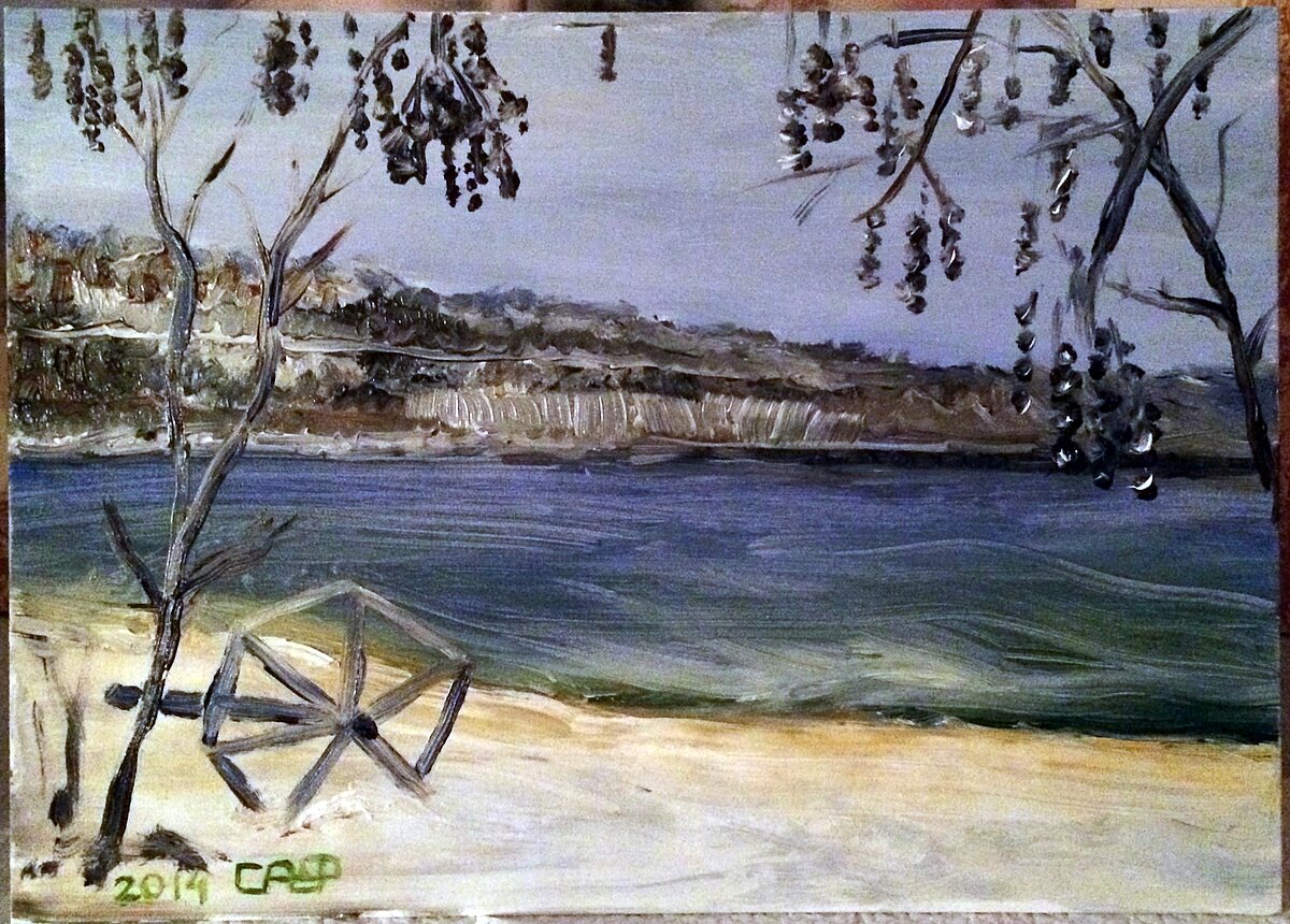 Winter beach. 2014. Oil